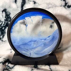 Blue Moving Sandscape Art Decor